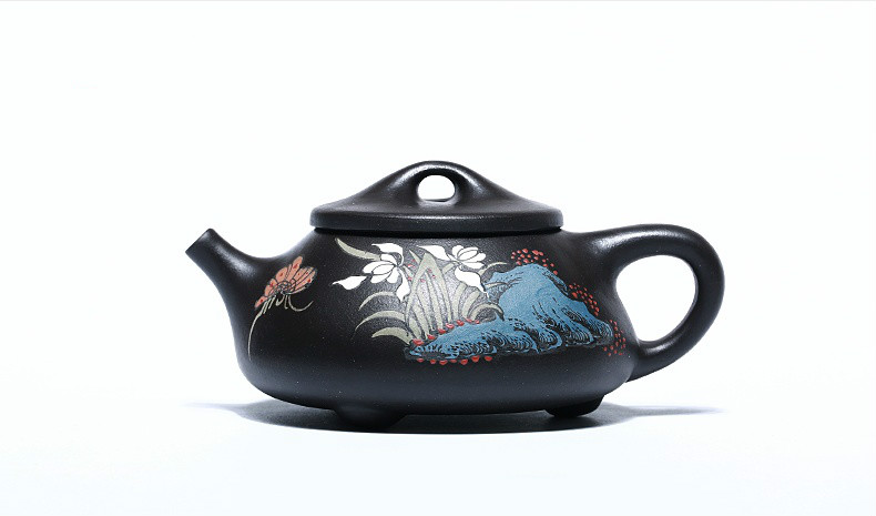 石瓢手工紫砂壺，精致典雅紫砂壺